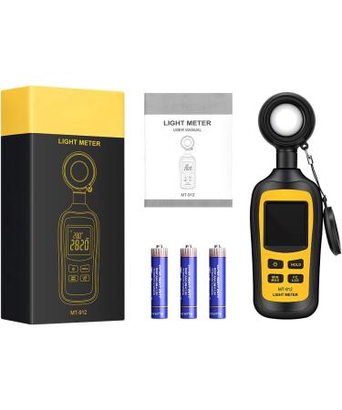 Digital Light Meter with Ambient Temperature Measurer - Up to 200,000 Lux - 4 Digit Color LCD Screen - Buy Online on GoSupps.com