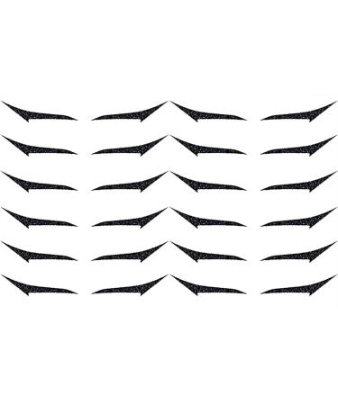 LOKORI 12 paar Stick On Eyeliner Strips Stick On Glitter Eyeliner Stick On Eyeliner Glitter Double Eyelid Tape Eye Line Strip12 pairsa