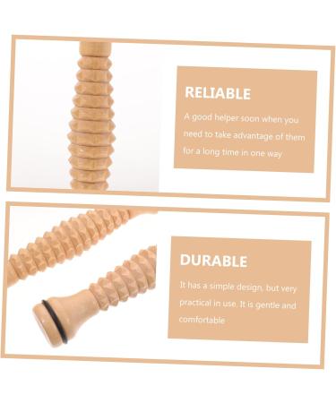 Fomiyes 2-in-1 Wooden Roll Massage and Muscle Relief Roller - Portable Foot & Shoulder Massager for Ultimate Relaxation - Buy Online on GoSupps.com