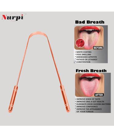 Nurpi Copper Premium Tongue Cleaner Pack of 3 - Improve Oral Health with Natural Copper - Buy Online on GoSupps.com