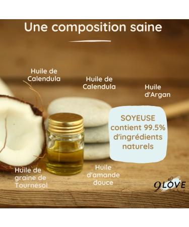 9LOVE Silky Stretch Mark Pregnancy Oil - To Apply From the First Weeks - Sweet Almond and 6 Natural Ingredients Including Argan and Calendula (100 ml) - Buy Online on GoSupps.com