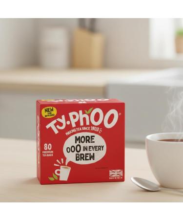 Typhoo Tea Bags - 80 Pack - Buy Online on GoSupps.com