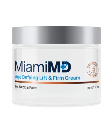 MiamiMD Age-Defying Lift & Firm Cream - Anti Aging and Skin Firming Cream For All Skin Types - Paraben Free, Fragrance Free, Cruelty Free, BHA Free - 30 ml (1.7oz))