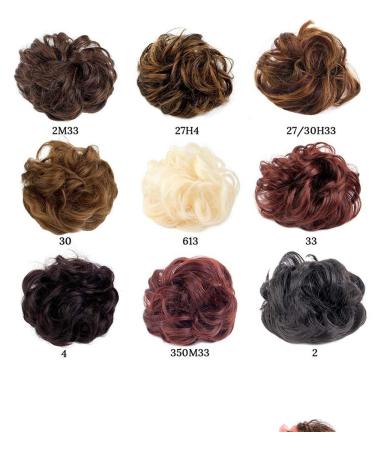 Artificial Elastic Wavy Curly Hair Donut Wig - Dark Brown Ponytail Curls for Women | 6-Inch Curly Hair Piece - Buy Online on GoSupps.com