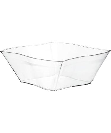 PLASTICPRO Disposable Wave Design Square Serving Bowls (4 Pack) - Heavy Duty Snack or Salad Bowls for Parties - Buy Online on GoSupps.com