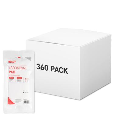 Ready First Aid - Abdominal Pad Super Absorbent Combine Pad for Wound Care Surgical Dressing Sterile & Latex Free with Individually Packed ABD Medical Pad (5x9 360-Pack) 5x9 360-Pack