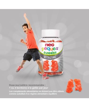 Neo Peques - Multivitamin Gums for Children from 3 years - 30 Units (1 month) - 100% Natural Ingredients - 6 Essential Vitamins and Zinc for the Immune System - Strawberry Flavor - Buy Online on GoSupps.com