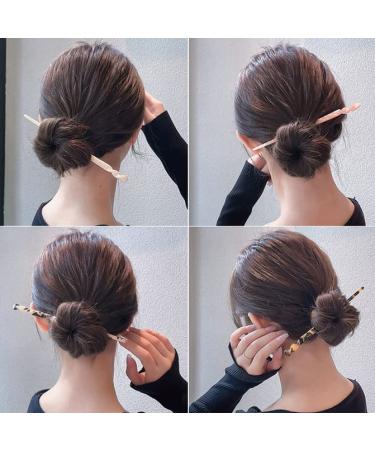 Hair Needles for Long Hair - Acetate Chicken Sticks & Vintage Chinese Stylers | 4-Piece Set for Women & Girls | 17cm Hair Clips - Buy Online on GoSupps.com