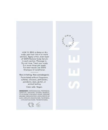 SEEN Restore Scalp Serum - Fragrance-Free Dermatologist-Developed Non-Comedogenic Sulfate-Free - Safe for Sensitive Eczema & Acne-Prone Skin - Shop Internationally - Buy Online on GoSupps.com