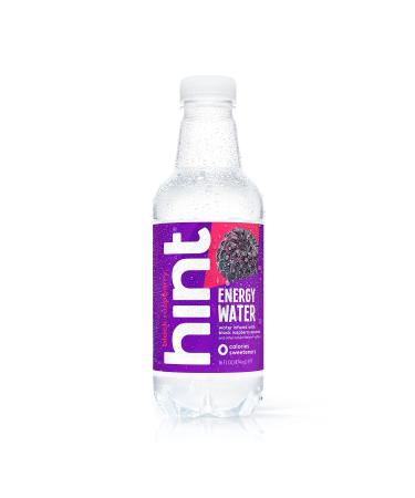Hint Energy Water Black Raspberry (Pack of 12), 16 Ounce Bottles, Caffeinated Water, Black Raspberry Infused, Zero Sugar, Zero Calories, Zero Sweeteners, Zero Artificial Flavors