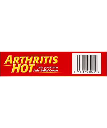 Arthritis Hot Pain Relief Creme - 3 oz | Fast Relief for Arthritis Pain | Soothing Formula | Pack of 1 - Buy Online on GoSupps.com
