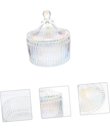 minkissy Manicure Cup with Lid Glass Container with Lid Glass Candy Jars with Lids Nail Art Brush Glass Tumbler with Lid Glass Storage Jars with Lids Nail Crystal Bowl Jam Ice Cream Bowl - Buy Online on GoSupps.com