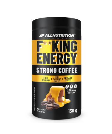 ALLNUTRITION Fitking Energy Strong Coffee - Instant Coffee - High Caffeine Content - Flavored Coffee - Daily Energy Boost - Very Aromatic - 130 g - Avocado