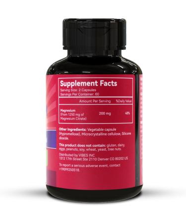 EAZGOO Magnesium Citrate Capsules 1250mg High Absorption Magnesium Citrate Supplement with Elemental Magnesium Extra Strength Magnesium Supplement Non-GMO Gluten-Free 120 Vegetable Capsules - Buy Online on GoSupps.com