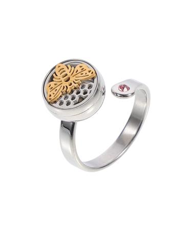 Healifty Diffuser Essential Oil Ring Women Rings Perfume Rings for Women Ring for Women Adjustable Rings for Women Jewelry Fragrance Diffuser Womans Rings Finger Rings Essential Oil