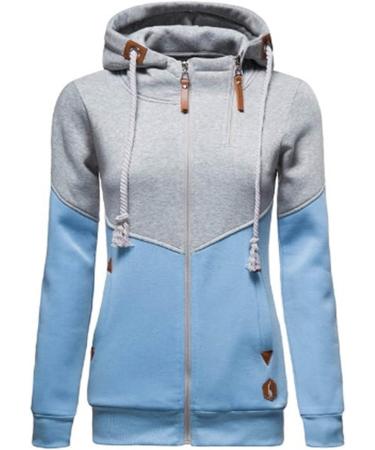 MLAGJSS Zip Hoodie | Colorblock | Slim Fit Casual Sweatshirt | Women's Sweater - Size A Medium - Buy Online on GoSupps.com