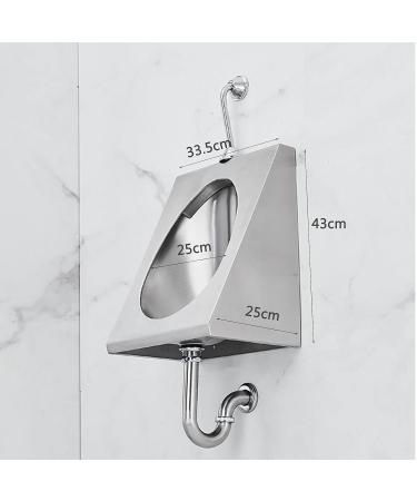 304 Stainless Steel urinals Induction Wall-Mounted Drainage Public Toilet urinals Square Wall-Mounted Men's urinals Bathroom Accessories for Homes Hotels Schools - Buy Online on GoSupps.com