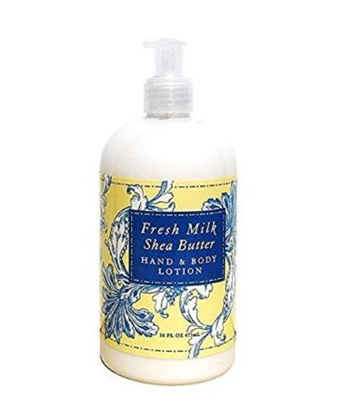 Greenwich Bay Fresh Milk Scented Lotion with Shea Butter - Luxury Spa Botanical Collection - Beautiful Packaging - 16 Ounce Bottle