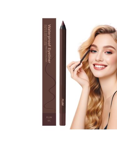 Crayon Pour Les Yeux - 2 En 1 R sistant Aux Traces Crayons Pour Les Sourcils Et Stylo Eyeliner - Application Douce Maquillage de Beaut Tenue Longue Stylo pour les Sourcils pour les Femmes et les Fill Couleur de prune