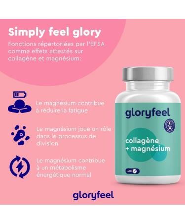 Marine Collagen and Magnesium (450 Tablets) 3600 mg Pure Collagen Hydrolysate with Magnesium Oxide Supports Bones and Muscles and Fights Fatigue* Food Supplement - Buy Online on GoSupps.com