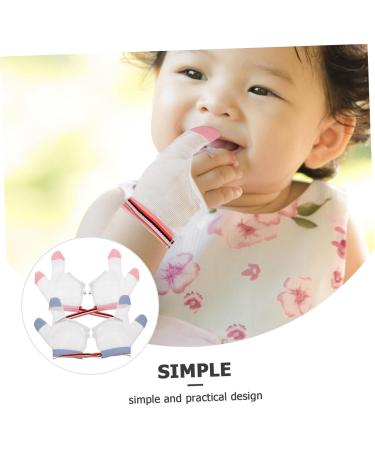 KOMBIUDA 2 Pairs Ring Biting Gloves Infants Finger Protector Kids Thumbs Infant Products Breathable Child Net As Shown 12.00X10.50X0.10CM - Buy Online on GoSupps.com