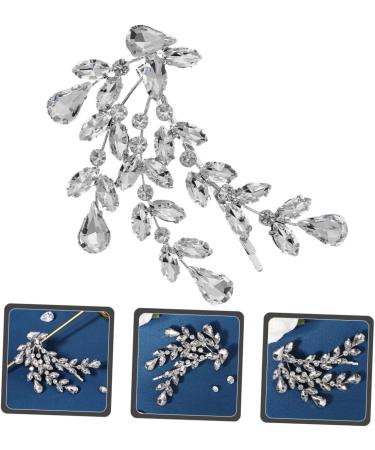 FRCOLOR Rhinestone Hair Clip Diamond Hair Clips Girl Hair Clips Hair Barrettes for Women Leaf Wedding Hairpin Rhinestone Hair Barrette Hair Accessories Miss Hair up Zinc Alloy - Buy Online on GoSupps.com