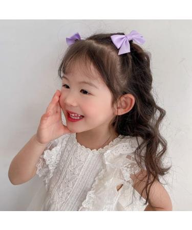 2pcs Hair Bows Alligator Clips Barrettes Alligator Hair Clips Hair Accessories Bowknot Barrette Small Non-slip Bow Hair Clips Fashion Cute Ponytail Barrettes for Teens Wear Clips (Purple) 6 - Buy Online on GoSupps.com