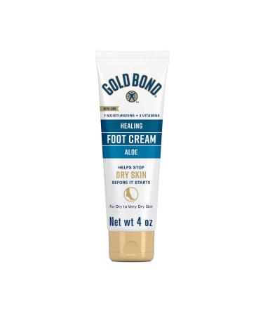 Gold Bond Ultimate Healing Foot Cream with Aloe 4 oz. (Pack of 4) Heals Dry Rough Heels