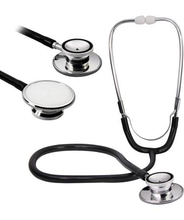 Valuemed Pro Double Dual Head Black Tube Stethoscope - Ideal for Doctors, Nurses, EMTs, and Vets - Medical Health Care Equipment in Black - Buy Online on GoSupps.com