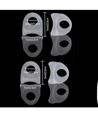 Feifanshop Gel Toe Spreader 4x Transparent Silicone Toe Extensor for Bunion Correction & Toe Alignment - Buy Online on GoSupps.com
