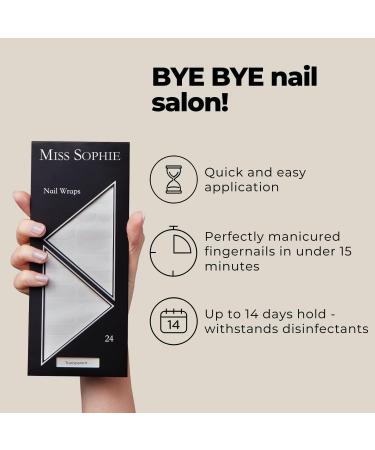 Miss Sophie Nail Wraps - 24 Ultra-Thin Transparent Self-Adhesive Long-Lasting Nail Wraps - Buy Online on GoSupps.com
