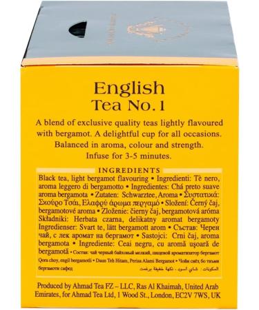 Ahmad Tea English Tea No.1 | Black Tea - 20 Teabag Sachets - Buy Online on GoSupps.com
