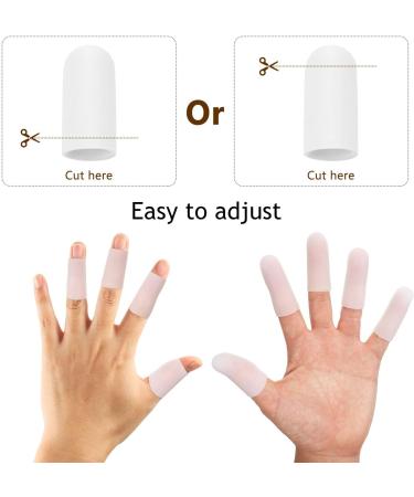 Frienda Gel Finger Protectors - 30 Silicone Finger Cots for Cracking & Trigger Finger Support - White - Buy Online on GoSupps.com
