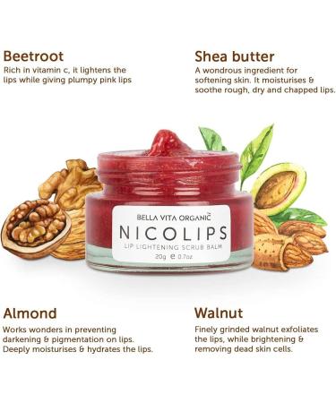 NicoLips Combo Pack | Lip Lightening Scrub Lip Balm For Dark Dry Chapped & Damaged Lips - Buy Online on GoSupps.com