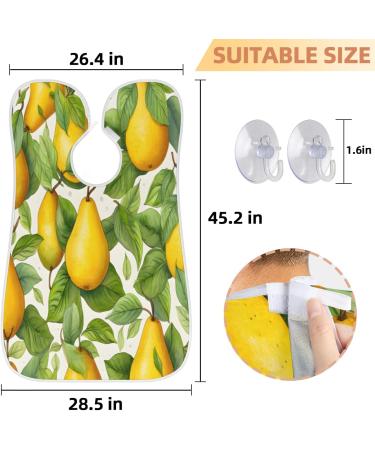 Pear Beard Bib Apron | Beard Hair Catcher for Men | Perfect Gift for Father's Day Anniversaries & Christmas | Includes 2 Suction Cups - Buy Online on GoSupps.com