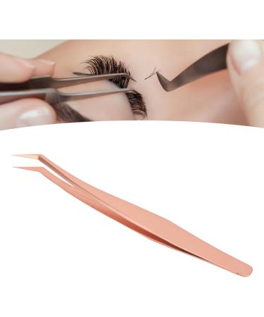 Buy Stainless Steel Eyelash Tweezers | Long Slanted Tweezers for False Eyelash Extension International Shipping Available - Buy Online on GoSupps.com