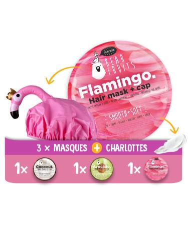 Bear Fruits Hair Masks + Charlotte Avocado, Coconut Milk and Flamingo 3x20 ml