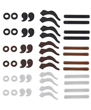 Jinlaili glasses anti -slip 24 pairs of glasses anti -slip holder silicone anti -slip glasses holder glasses anti -slip ironing glasses anti -slip ring anti -slip reading glasses