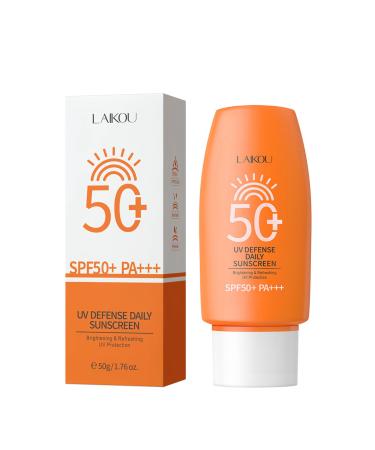 Face Sunscreen SPF 50 Suncream Factor 50 Face Sunscreen Face Face Cream SPF 50 UVA/UVB Protection Fights Fine Lines and Wrinkles Anti-Dark Spots Waterproof for All Sensitive Skin(50g)