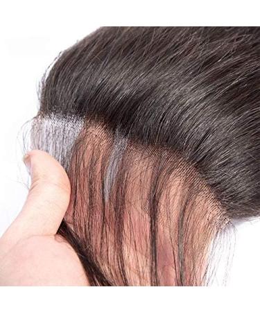 6x6 Hd Lace Closure Straight Lace Base Pre Plucked Closure Front Hd Transparent Free Part With Baby Hair Deep Part Only Unprocessed Virgin Human Hair Natural Color 22 Inch - Buy Online on GoSupps.com