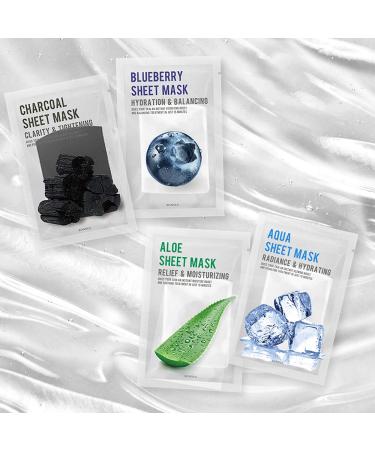 Eunyul Purity Lemon Face Cloth Masks (Pack of 10) - Korean Skincare Moisturizing & Nourishing with Natural Ingredients - Buy Online on GoSupps.com