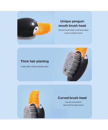 Shakven Toilet Bowl Brush Holder Set | Wall Mounted Sink Stain Cleaning Brush - Toilet Cleaning Brush and Holder Set with Refillable Handle Dispenser Black - Buy Online on GoSupps.com