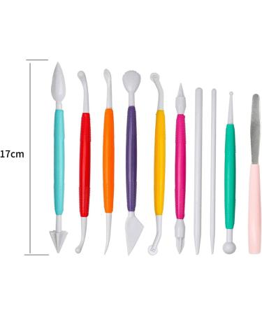 36-Piece Plastic Clay Tools Set - Assorted Colors for Crafts, Sculpting, and Embossing - Buy Online on GoSupps.com