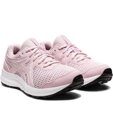 ASICS Contend 7 Grade School Running Shoe - Big Kid Size 5, Barely Rose/White - Buy Online on GoSupps.com