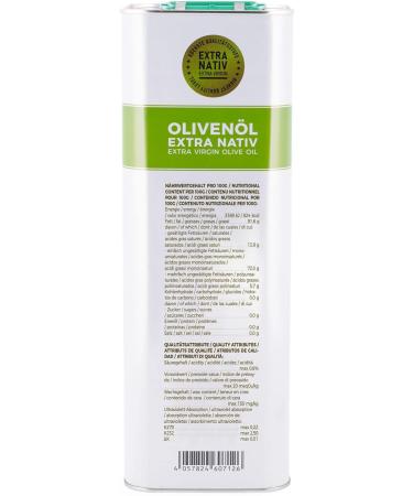 MeaVita olive oil extra virgin and cold pressed 1 pack (1x 5000 ml) in a can - Buy Online on GoSupps.com