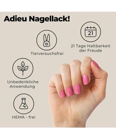 Miss Sophie First Kiss Nail Wraps - Pink Self-Adhesive Nail Foils - Ultra-Thin Long-Lasting - 24 Packs for Stunning Nails - Buy Online on GoSupps.com