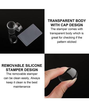 Angnya Nail Art Stamper & Scraper Set - 2 Pieces Transparent French Nail Art Tools for DIY Creative Nail Designs - Buy Online on GoSupps.com
