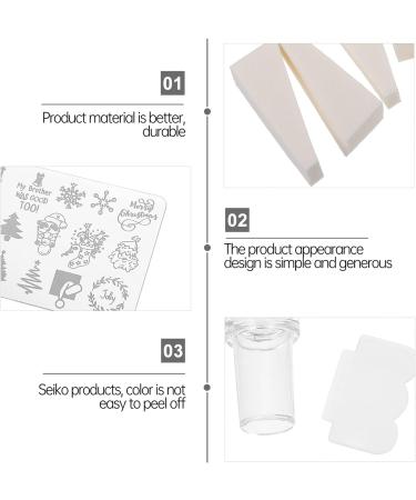 POPETPOP 4 Sets nail print template nail art stamping plates nail art equipment nail stamping stencils christmas nail DIY nail art tools Nail Polish Kit gel kit blush Stainless steel sponge - Buy Online on GoSupps.com