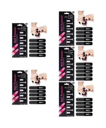 Healeved 500 Sheets Nail Silica Gel Edge Sticker Nail Polish Protector Sticker Nail Polish Safety mask Manicure Protective case Nail Polish Protector Nail Protector 3.00X2.50X0.10CMx5pcs As Shownx5pcs