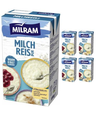Milram pure rice pudding 1000 grams x 5 pieces